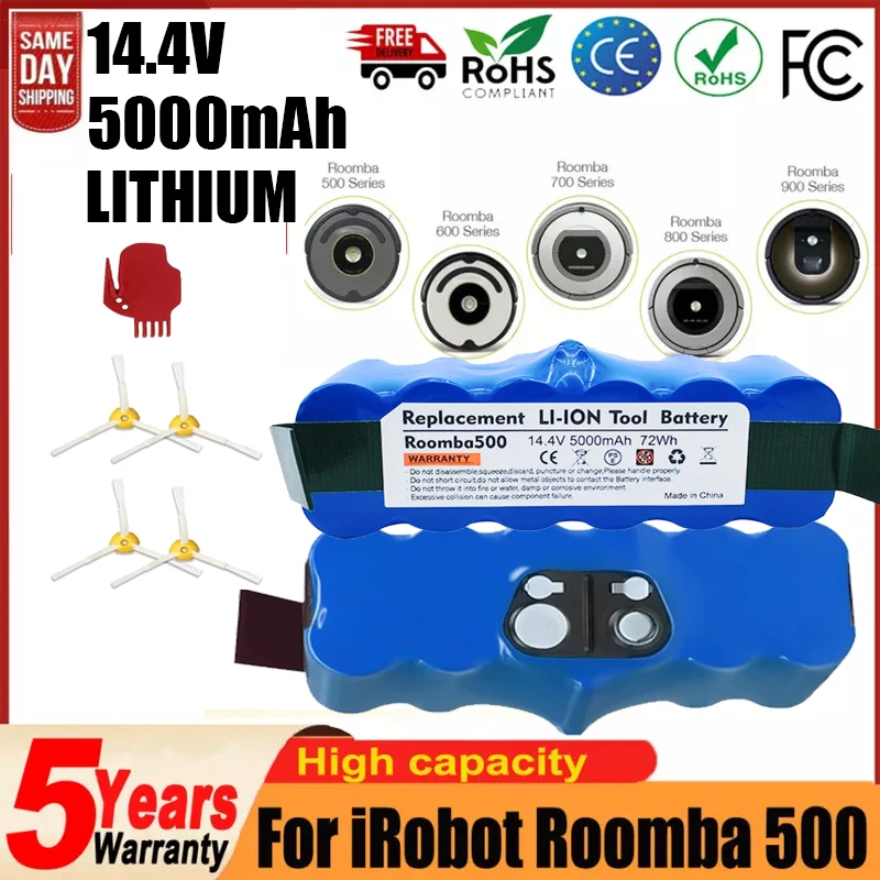 Batterie Remplacement Pour IRobot Roomba 618 à 651 - 1500mAh 14,4V NiMH - Neuf - Marque Vhbw