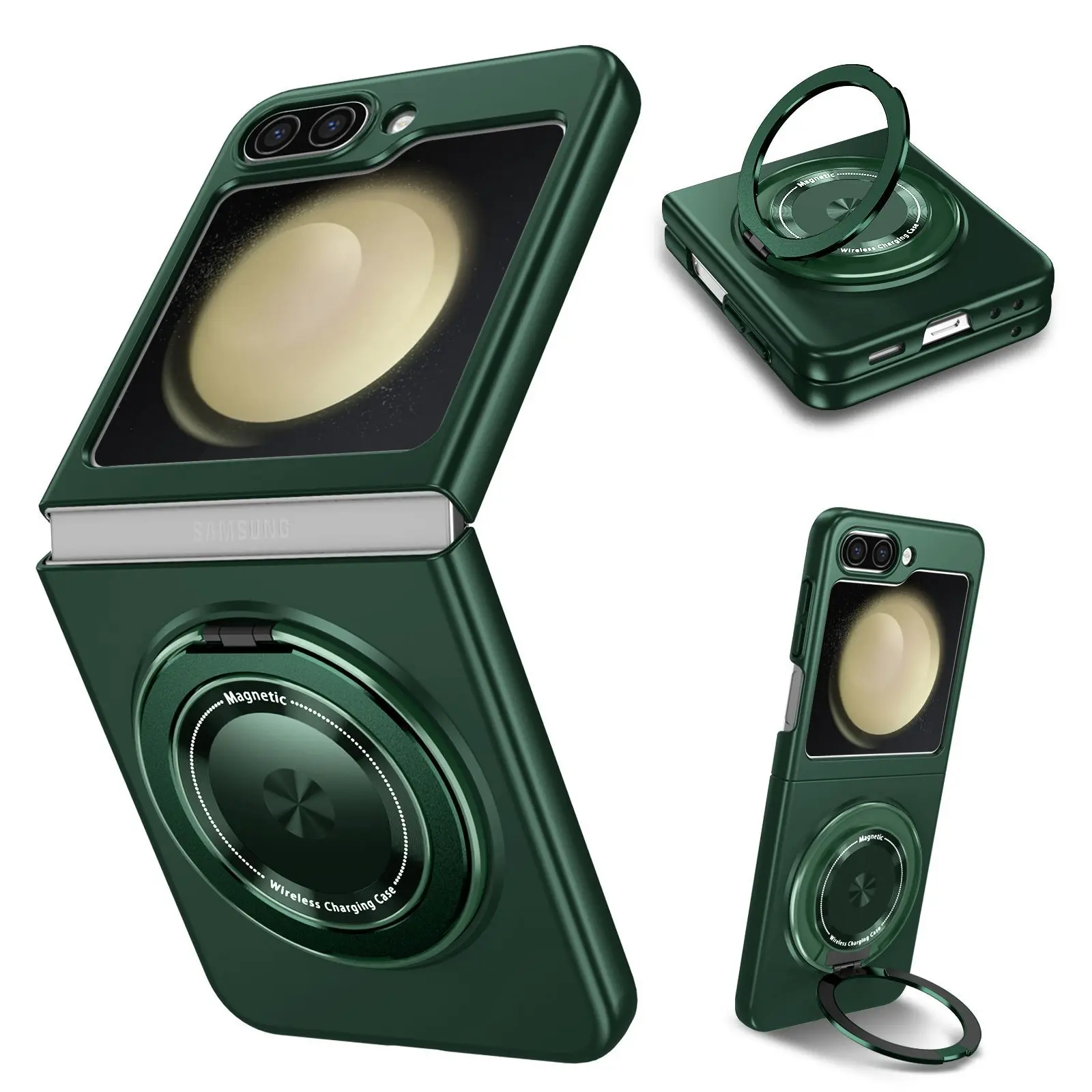360° Magnetic Rotating Ring Phone Case - Hard Shell Protection Cover for Samsung Galaxy Z Flip Series