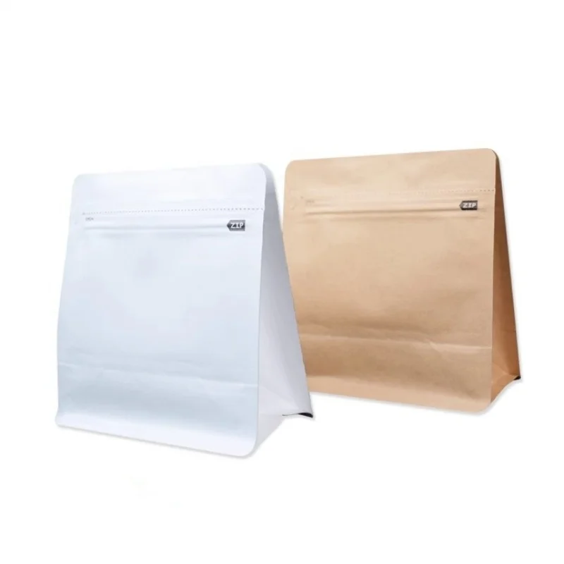 StoBag 밸브가 있는 커피 원두 포장 가방, 분말 식품 견과류 보관용 팔각 밀봉, 재사용 가능한 파우치 도매, 20 개