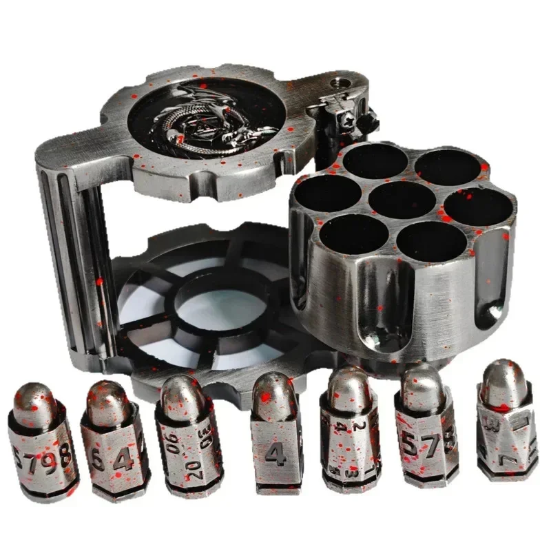Metal revolver bullet dice set dice Cthulhu board game zinc alloy entertainment reunion drinking table games game dice,dice set