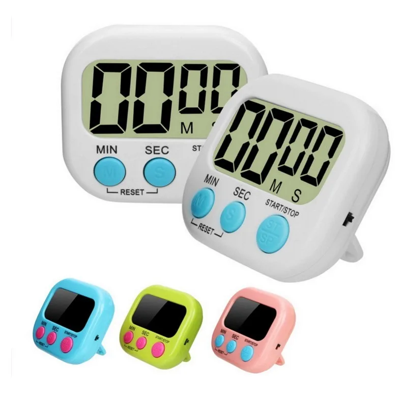 thumbnail image 3 of Temporizador de cocina digital LCD magnético con alarma y soporte, temporizador de cocina blanco, práctico temporizador de cocina, reloj despertador, 3 of 6