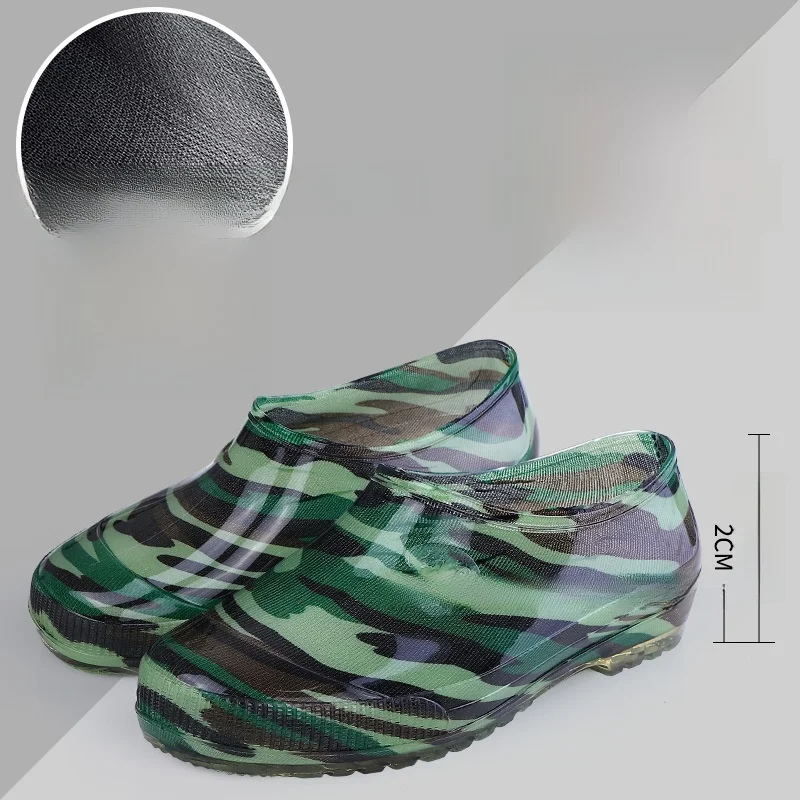 Bottes de pluie homme basse légères cuisine travail antidérapantes respirantes imperméables casual bout rond