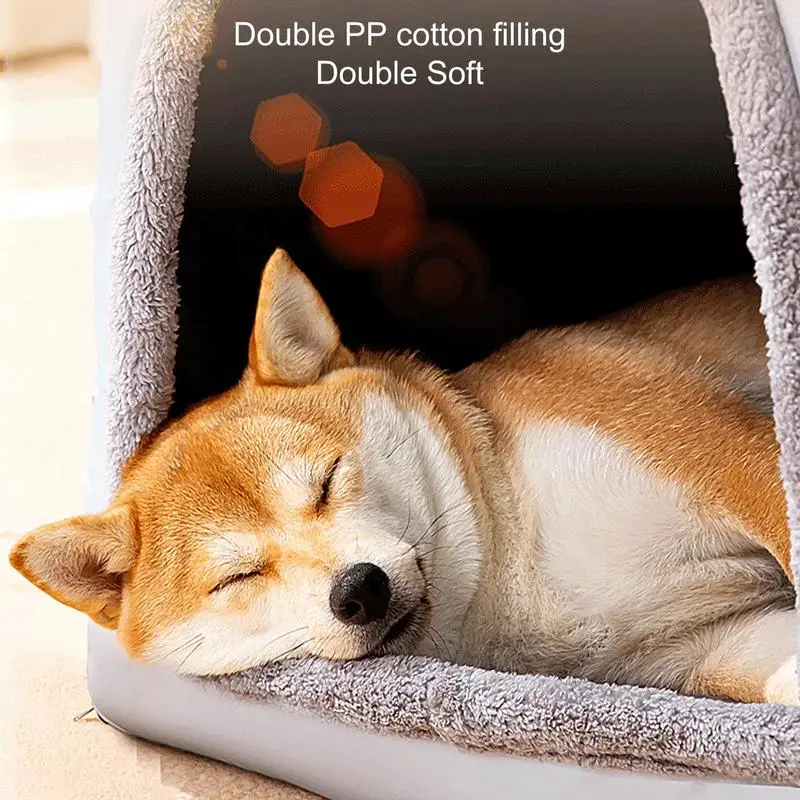 

Indoor Dog House Cave Winter Dog House Pet House Kennel Non Slip Detachable Dog House For Large Dogs Cats Kitten Puppy Supplier
