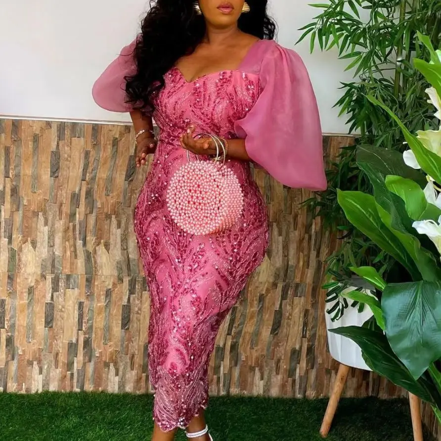 

Elegant African Evening Dresses for Women Dashiki Ankara Outfits Gown Plus Size Turkey Wedding Party Long Maxi Dress 2023 New