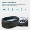 2 Person Inflatable Hot Tub, Oval Portable Blow Up Hottub, LED Light, Outdoor Spa with 100 Bubble Jets, Bathtubs 4