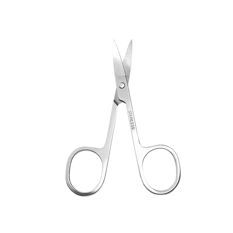 1Pc Eyebrow Scissor Safety Nose Hair Scissors Stainless Round Scissors Trimming Tweezers Small Clipper Eyebrow Nose Hair Cut 3