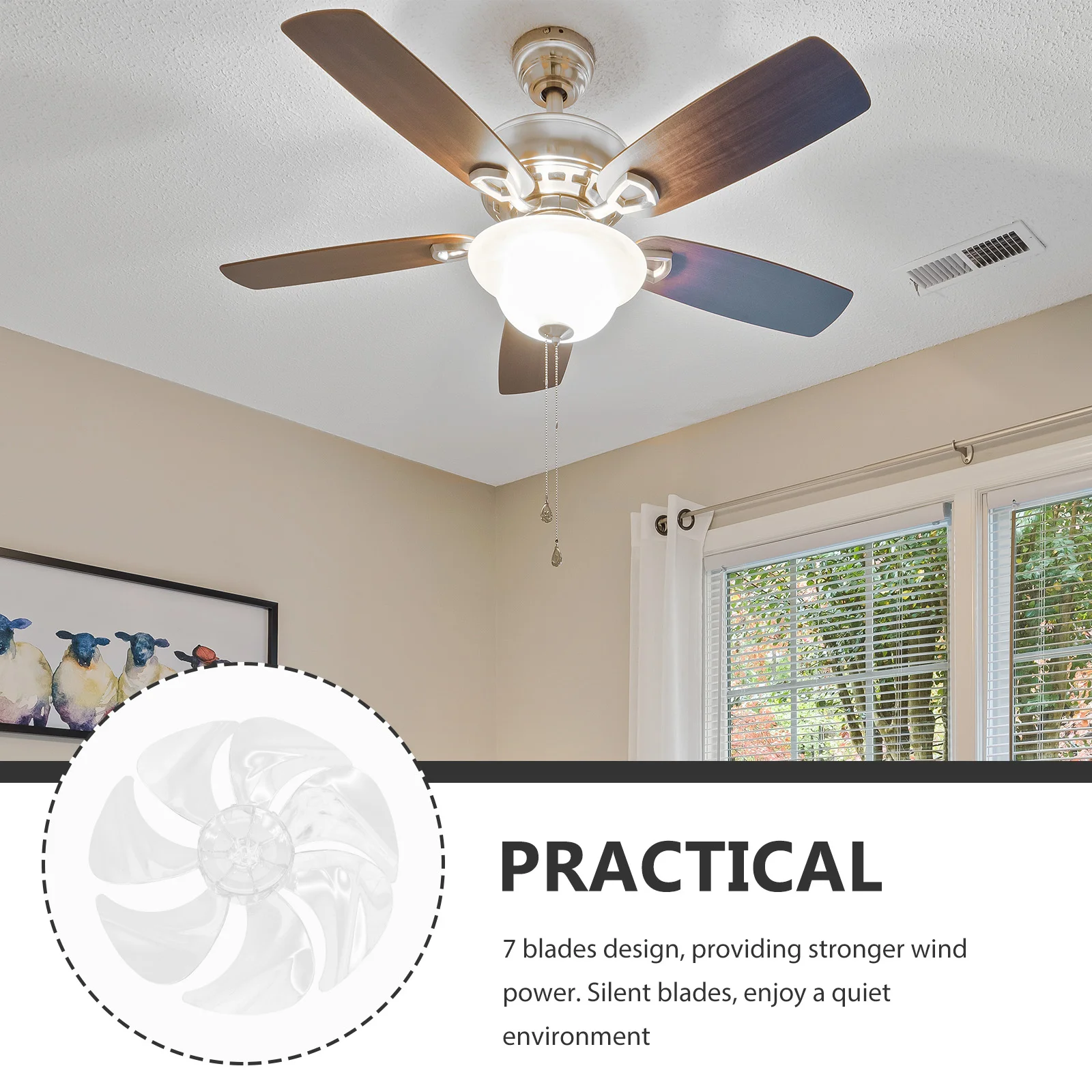 Clip Fan Electric Blade Small Ceiling Replacement Plastic Blades Nut Cover Exhaust