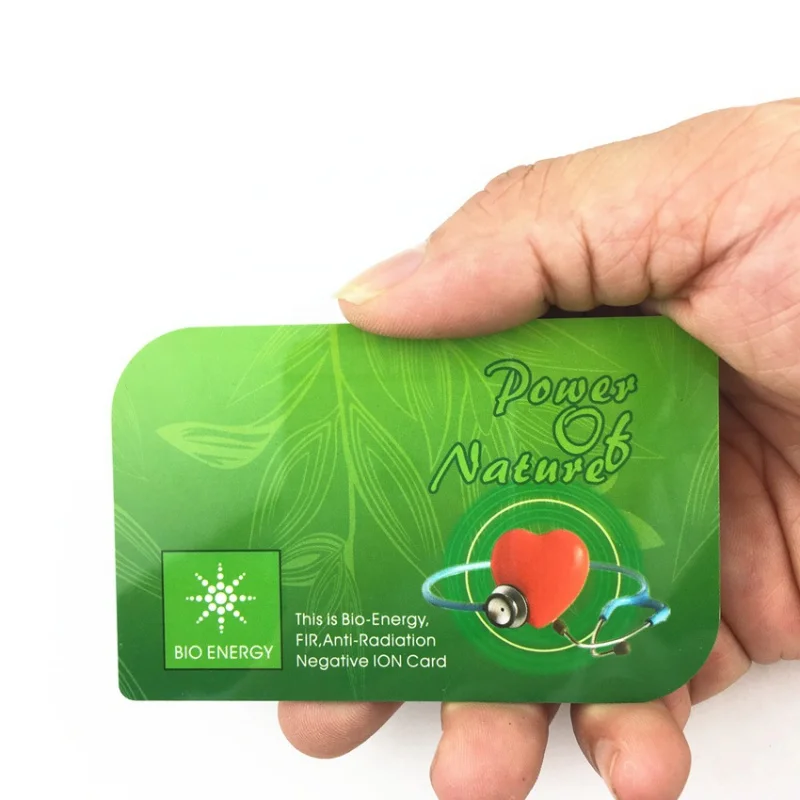 Bio Energy Card Care Card With Negative Ions Terahertz Energy Card For Blood Circulation