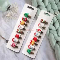 28TD Pack of 10/8pcs Christmas Hair Clips for Girls with Holiday Theme Designing Fun Holiday Accessory Decorative Hairpins