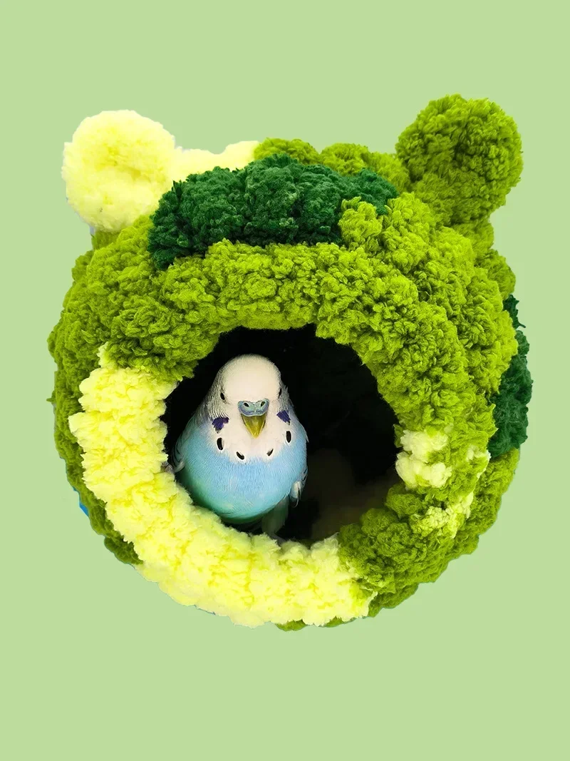 

Warm Bird Nest Parrot Hanging Hammock for Cages Winter Hamster Hut Soft Snuggle Cave Cozy Bird Cage Decorate Accessories