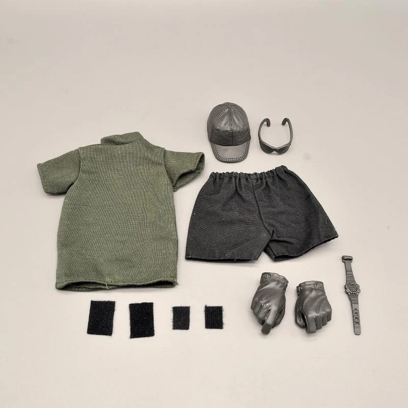 

1/6 Modern Trend Casual For Boys PMC T-shirt Shorts Hat Sunglasses Training Suit Model Fit 12" Male Action Figure