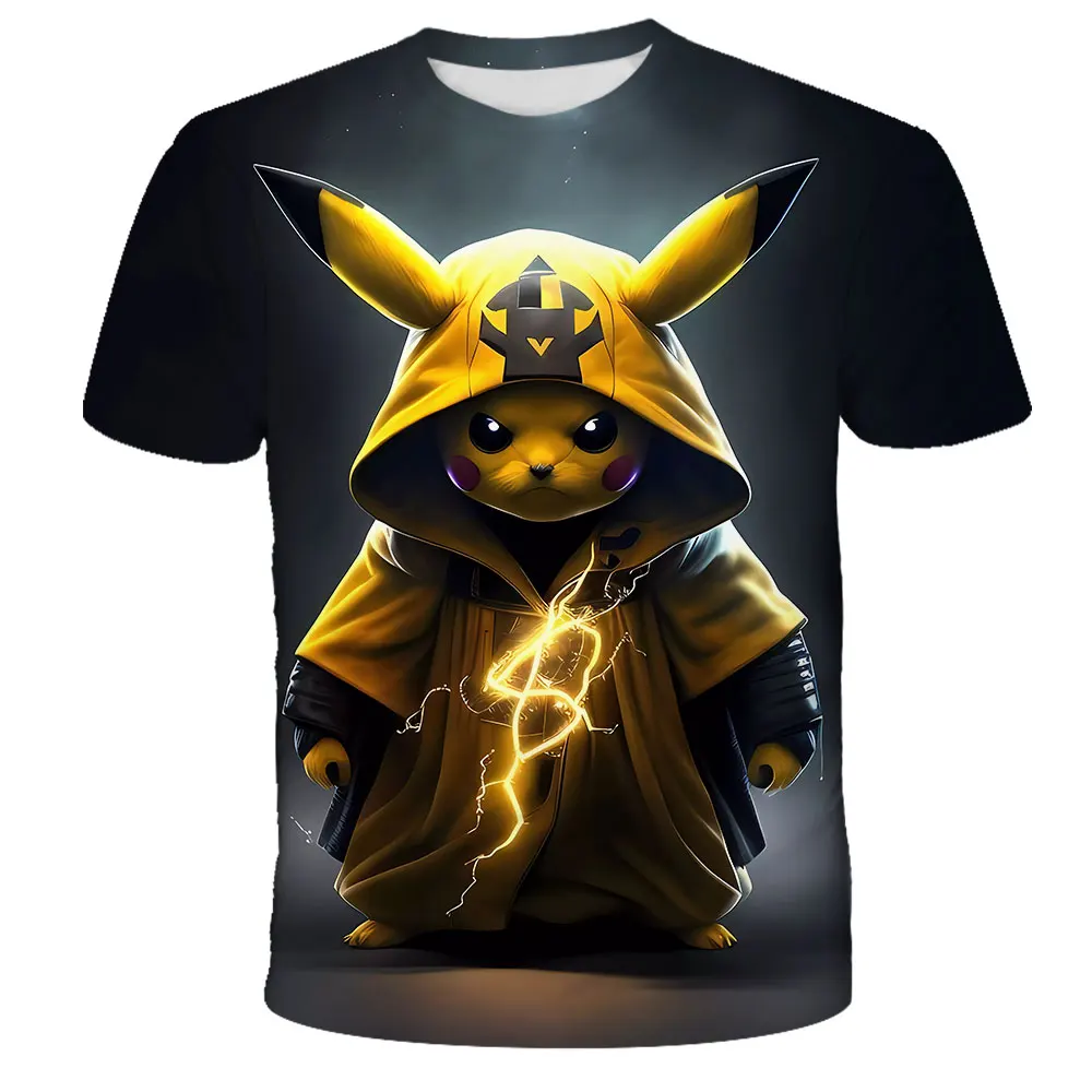Kids T Shirt Pok&eacute;mon Cartoon Print Short Sleeves Summer Clothing for Baby Boys Girls Children