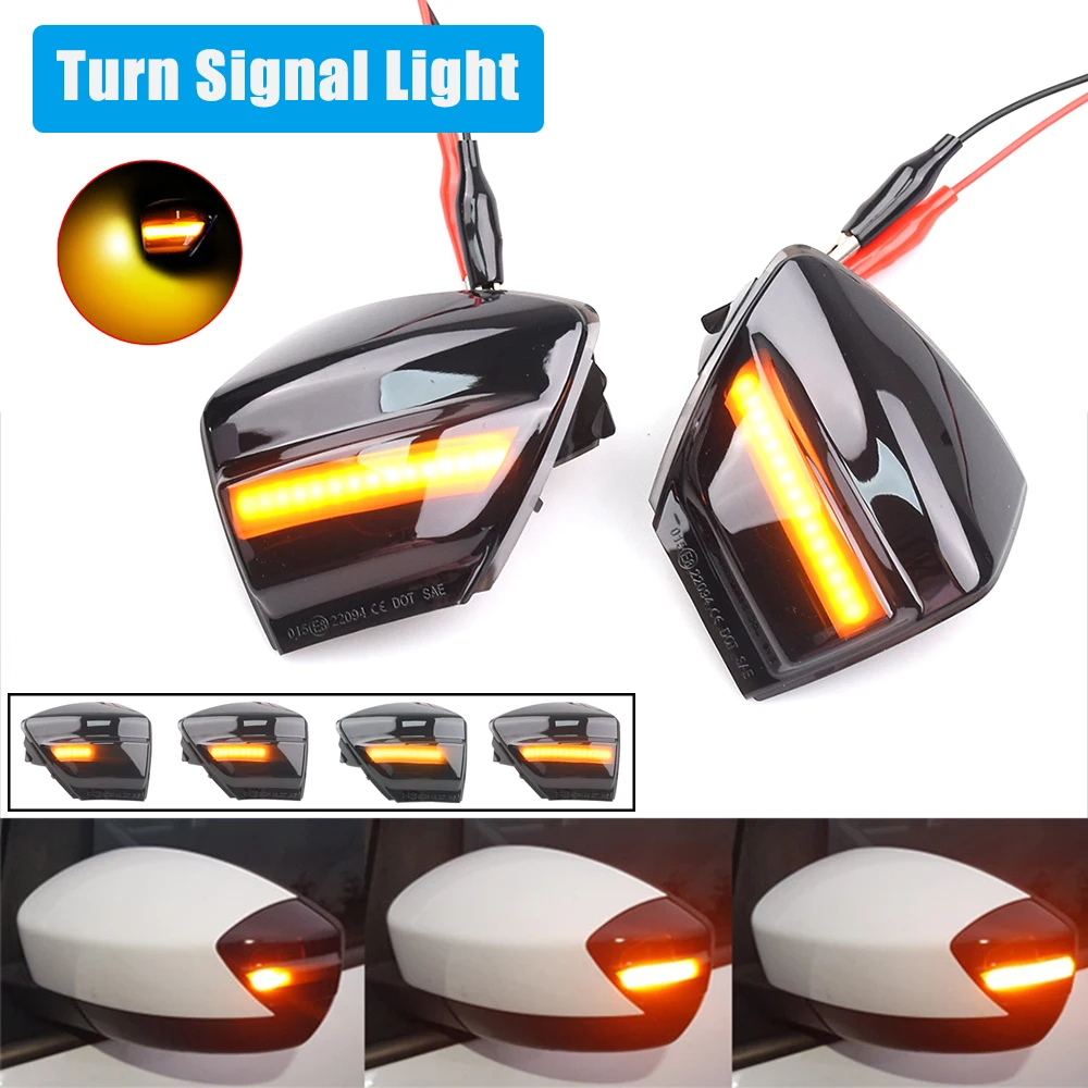Sportcartuning Sequential Side Mirror Turn Signal Lights For 2014-2019 Chevy Silverado Sierra 1500 2500