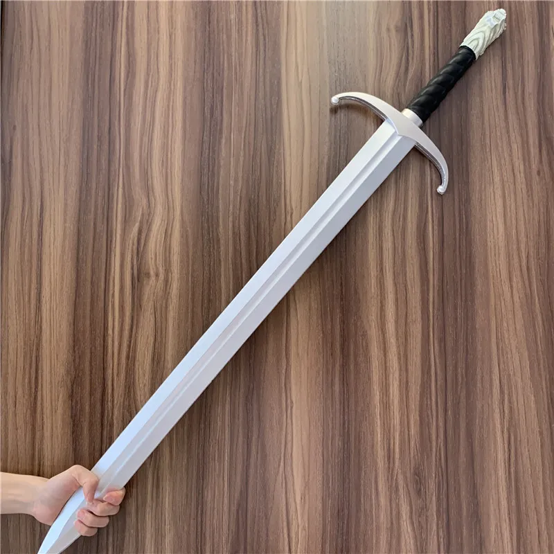 FC Big 1:1 Sword White Wolf Head Sword Weapons Cosplay Prop Role Play Gift Winter Frost 104cm Rubber Unsharpened