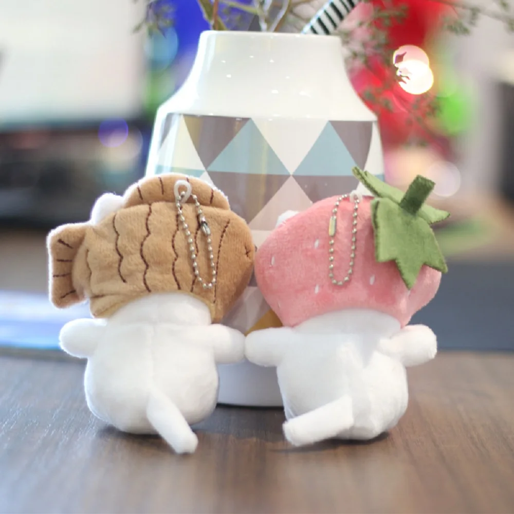 Fashion Jewelry Door Keyring Women Girls Kids Cute Bag Pendant Key Chains Cat Snapper Keyrings Cat Plush Keychain