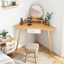 

Corner Dressing Table Bedroom Modern Minimalist Small Apartment Dressing Table Multi-function Dressing Table Storage Cabinet One