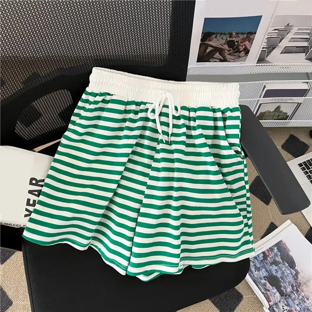 2024 Striped Shorts and Top Sets Short Sleeves Tee Top Short Pants Suit  Summer 2 Piece Outfits T-shirt Blouses Wide Leg Shorts