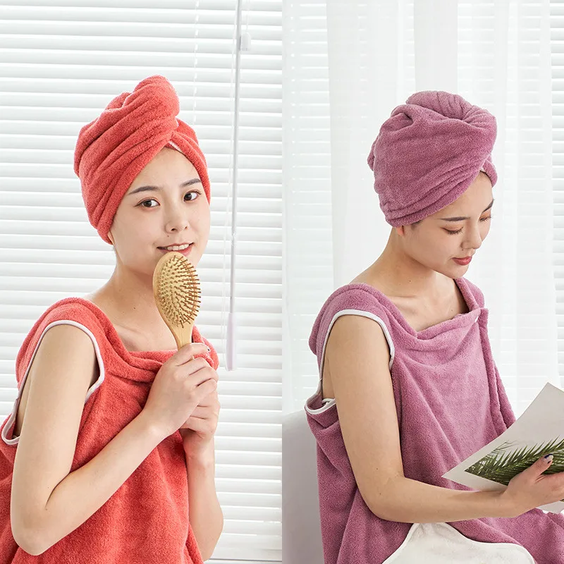 Description Picture 6 of itemPlus Size Wearable Microfiber Bathrobe Ladies Shower Ladies Soft Bath Towels Home Textiles Bath Towels and Sauna Towels Bathroom