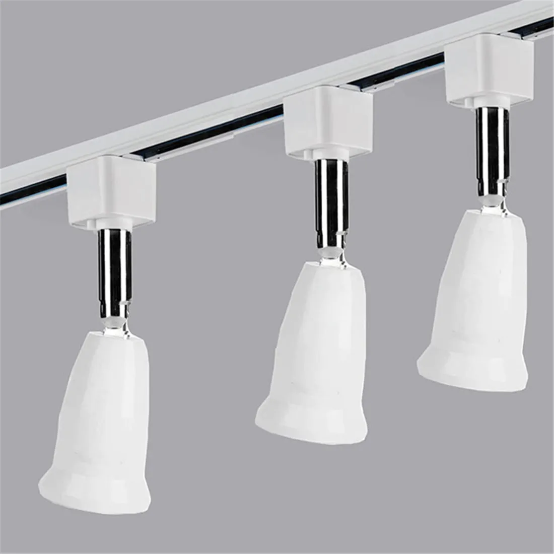 Black White Adjustable E27 Ceiling Track Lights Dimmable LED Track Lighting Fixture for Accent Task Wall Art Exhibition Lighting 5
