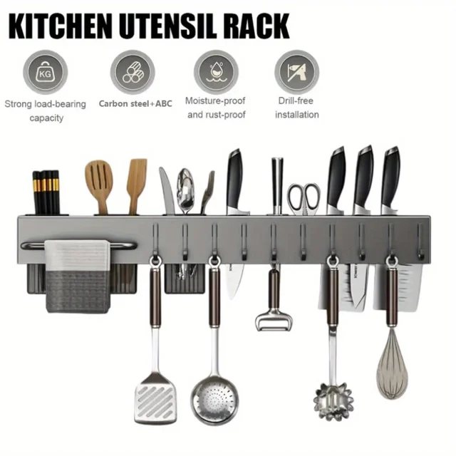Heavy Duty Carbon Steel Wall Mounted Kitchen Organizer 5