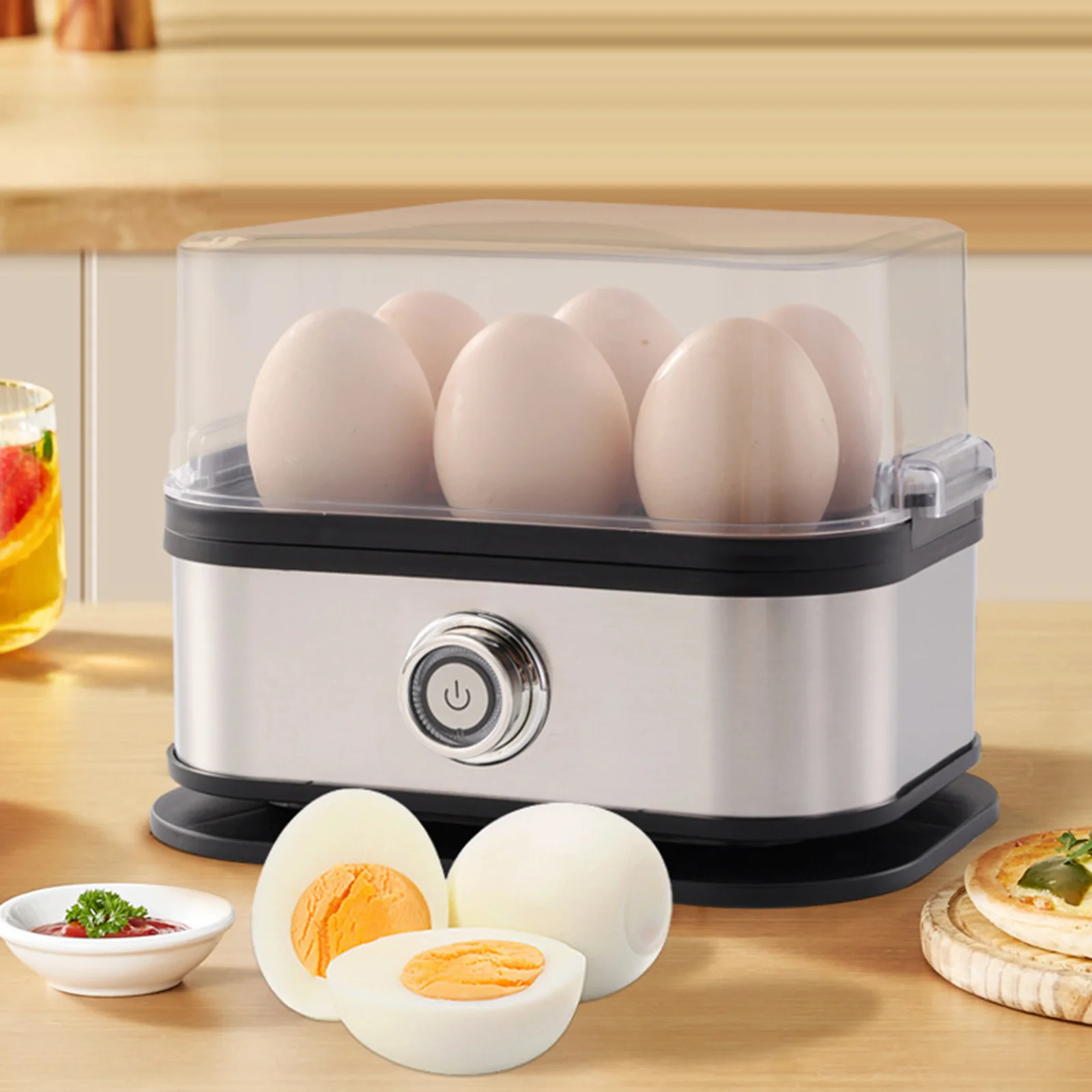 Electric Egg Cooker with Auto Shut-Off Egg Boiler 6-Egg Capacity Egg Steamer for Hard Boiled Eggs 1