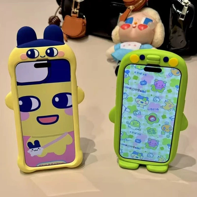 3D Stereo Tamagotchi Kuchipatchi Hülle für iPhone 17 16 15 14 13 Pro Max Stoßfest Staubdicht Flüssigsilikon-Rand Weiche Abdeckung