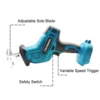 21V Cordless Electric Reciprocating Saw Adjustable Speed Cutter Wood Metal PVC Pipe Cutting Fit Makita 18v Battery (No Battery) 4