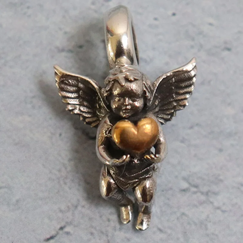 

Купите 3 и получите 1 бесплатно, 3D Купидон, St Валентин, ангел, любовь, Шарм Подвеска-Сердце 925, серебро пробы, высокие тренды