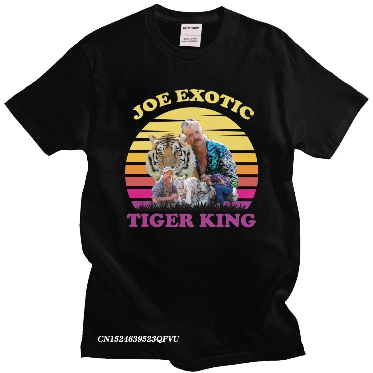 Винтажная экзотическая футболка Джо для мужчин предshrunk хлопок тигр King