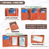 WESTAL Men's Leather Wallets for Card Holders Short Coin Purse Men Wallet Clutches for Photo Money Bags 2
