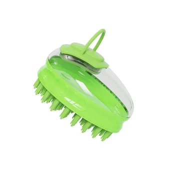 Dog Washing Massage Silicone  For Bath Pet Shampoo Brush Dog Bath Brush With Soap Dispenser Dog Grooming Brush 2
