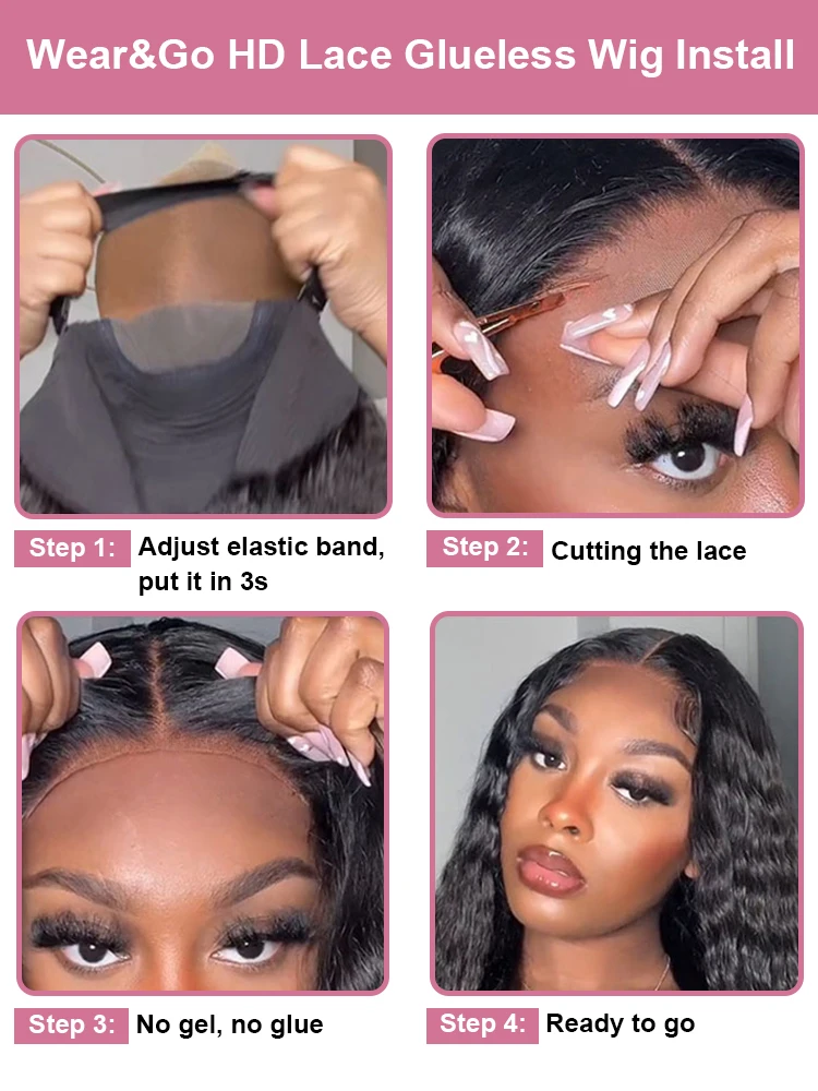 300 High Density 13x4 13x6 HD Curly Lace Front Human Hair Wigs Brazilian 40 50 Inch Deep Wave Frontal Wig Water Wave Human Hair Wigs 7x5 Glueless Wigs Human Hair Ready To Wear And Go Virgin Hair Preplucked 5