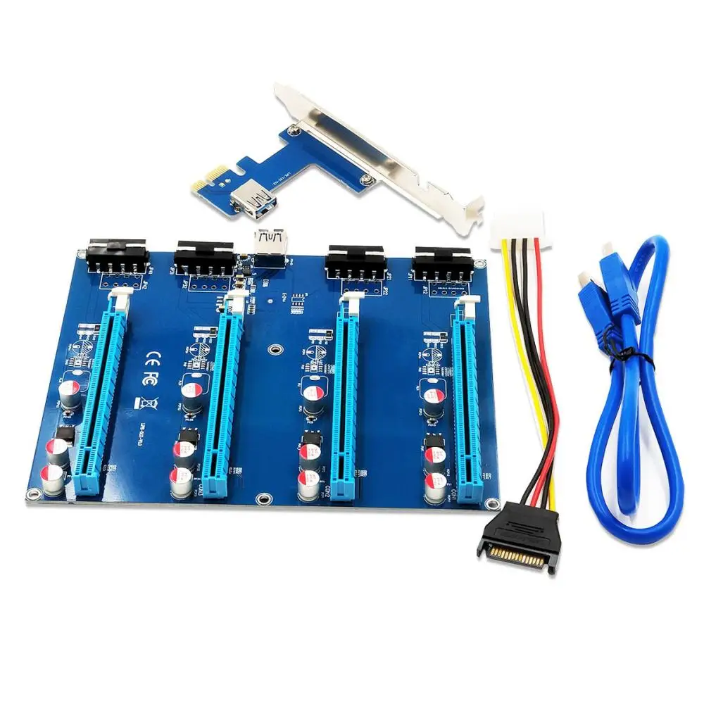 

Pci-e 16x Board Metal Pci-e Slot Mini Plug And Play Portable Consumer Electronics Riser Card For Btc Miner Expansion Blue