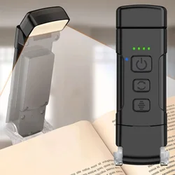 Rechargeable Clip - On Book Light with Timer - Adjustable Colors & Brightness (Black)