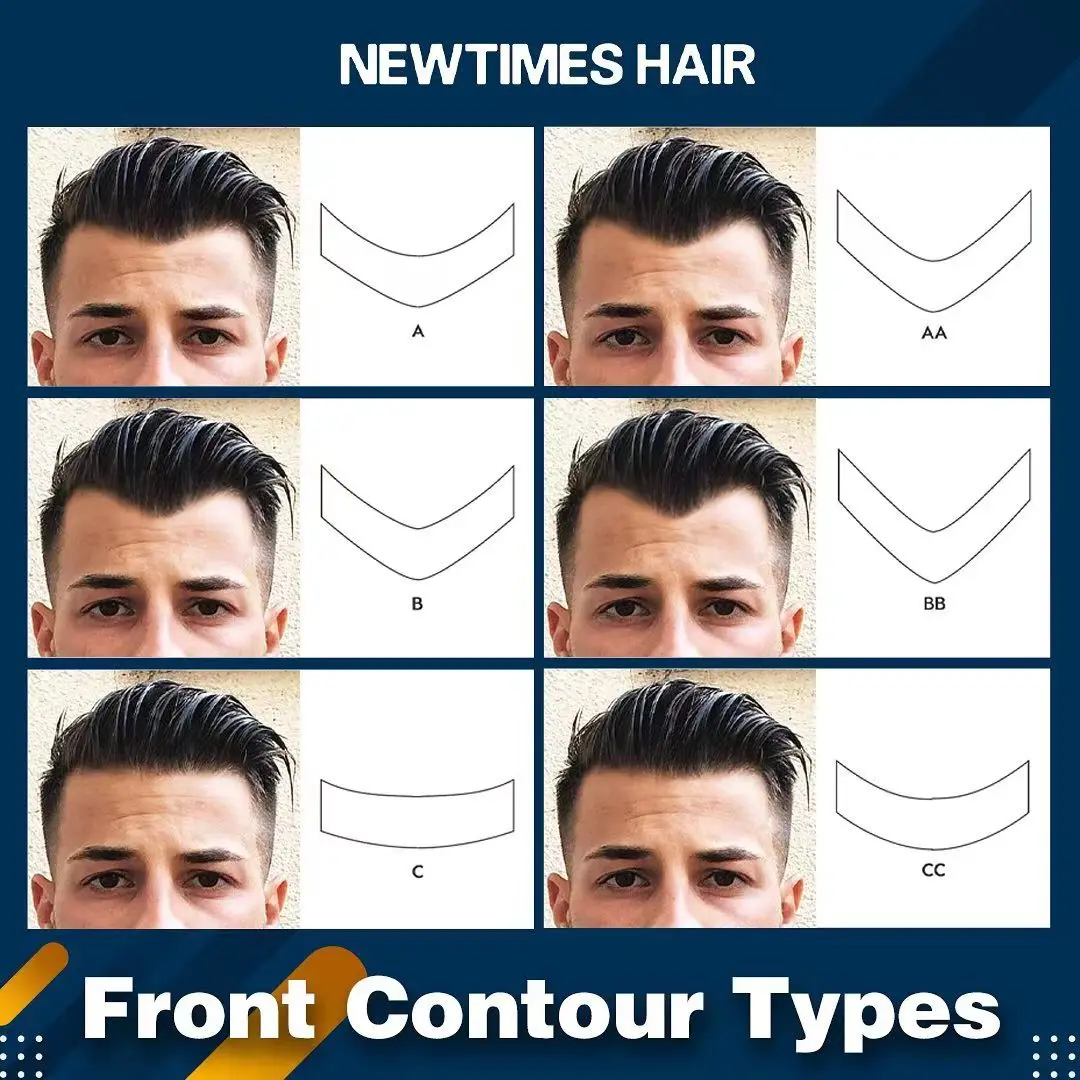 Men Toupee 0.03mm Thin Skin Invisible Human Hair System Male Wig Natural Hairline Men Wig Capillary Prosthesis Bald Hairpiece 6