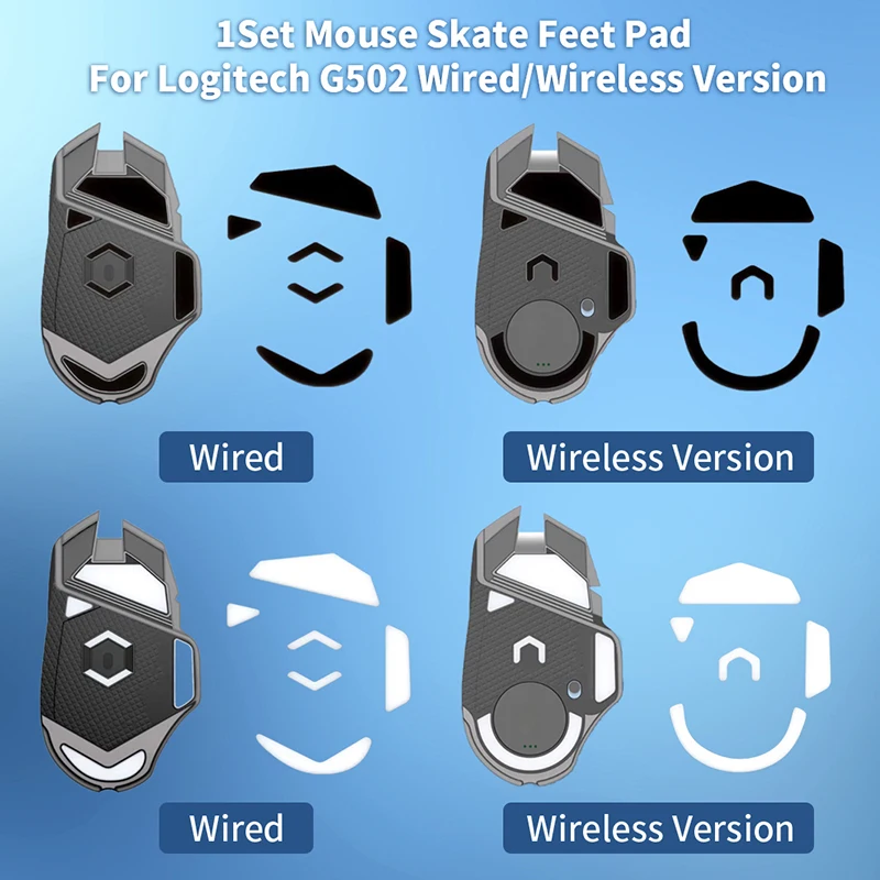 1Set Mouse Skate Feet Pad per Logitech G502 Superlight Mouse Glides Curve Edge Mouse adesivi antiscivolo per piedi con Pad alcolico