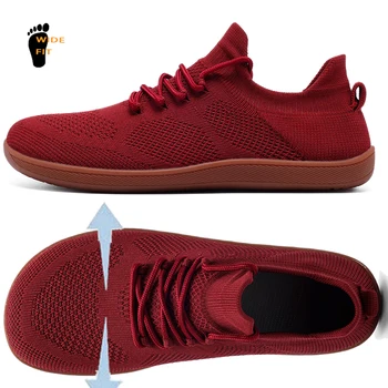 Unisex Minimalist Barefoot Shoes Lightweight Breathable Wide Toe Sneakers for Outdoor Casual Walking