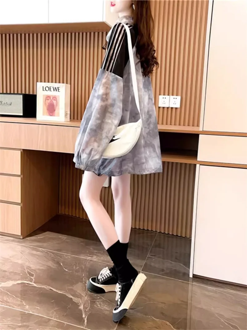Sunscreen Clothes for Women in the Summer of 2024 Mid Length Women's Clothing Thin Breathable Zippered Cardigan Sunscreen Jacket