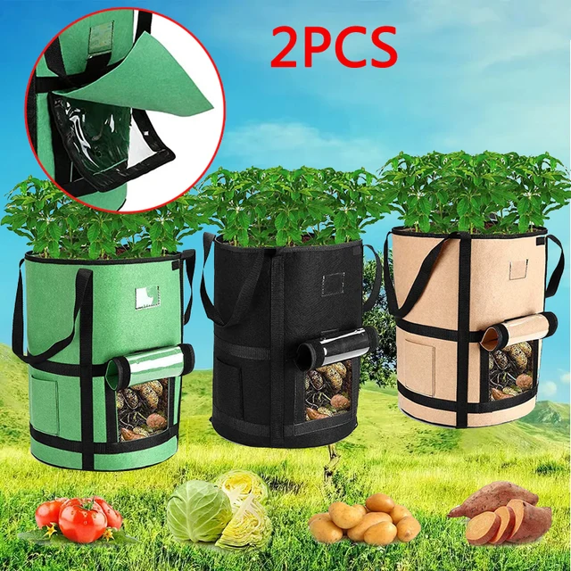 Megvastagodott, Nem Szőtt Burgonya Növekedési Gag Farm Zöldség Ültetési Táska Kiváló Minőségű Kerti Szerszámok Park Accesorries Virágcserepek