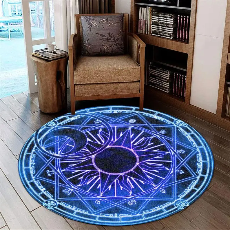 Sakura Magic Premium Round Rug Area Carpet Creative Circle Custom Bath Chair Door Mat For Living Room Bedroom Home Decoration |