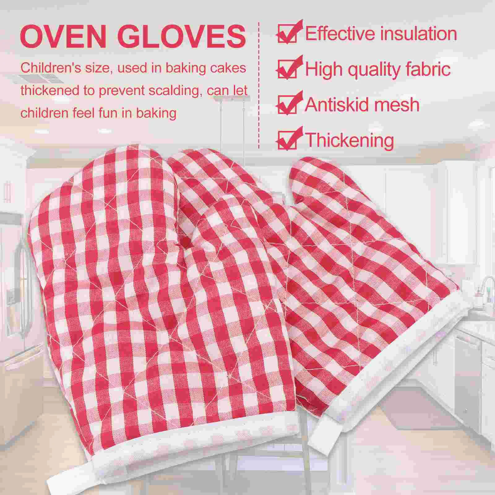 PremiumKids Heat Insulation Anti Scald Oven Gloves Mitts for Baking and BBQ Perfect Gift for Kids Who Like to Bake 2pcs,silicone oven mitts,kitchen gloves,silicone oven gloves