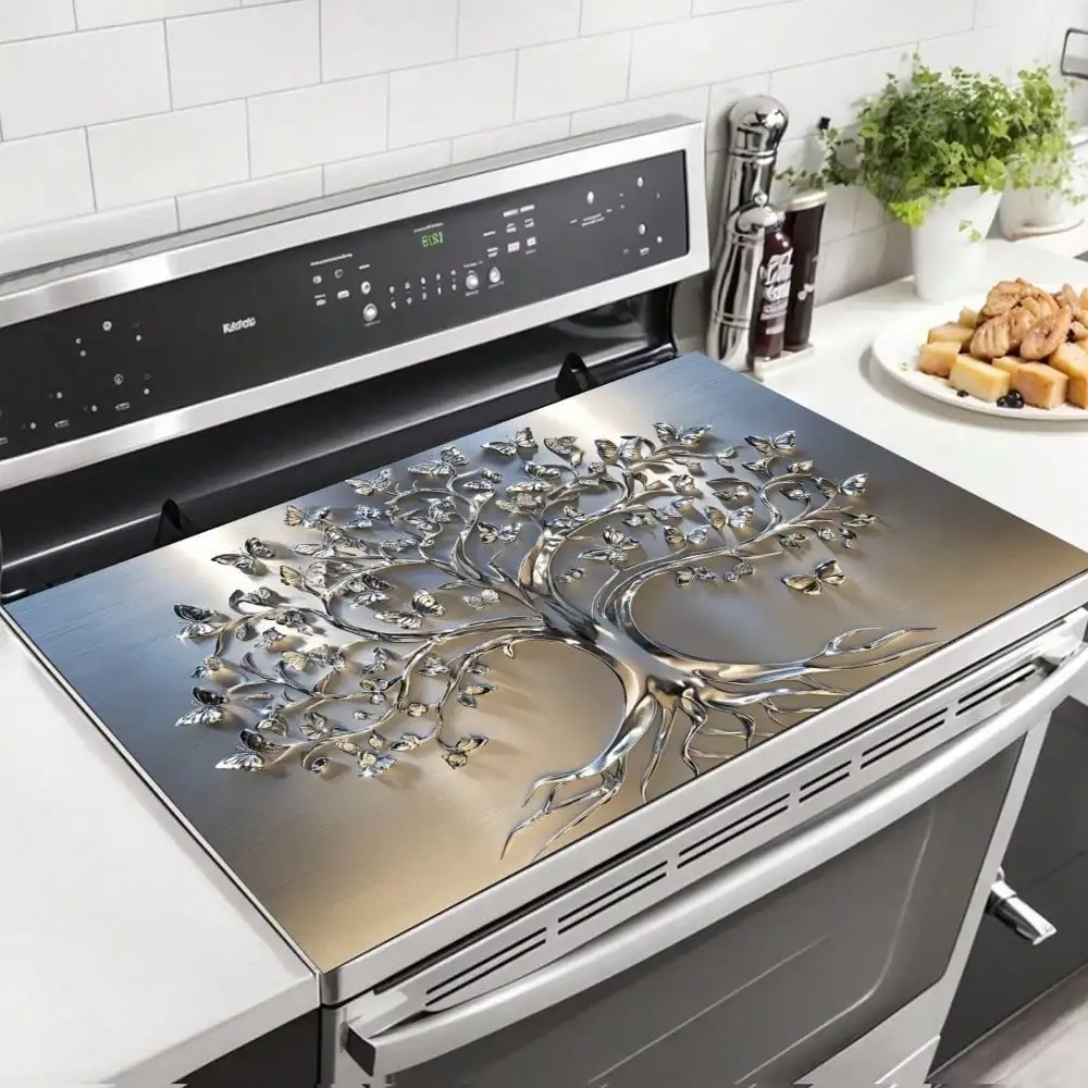 Tapis de protection de cuisinière facile à nettoyer