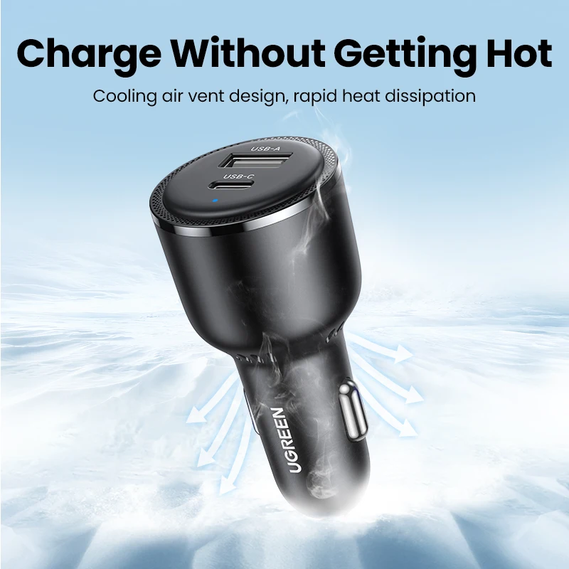 【NEW-in】UGREEN 63W Car Charger PD QC 3.0 PPS 45W USB Type C Fast Charging for iPhone 14 13 Samsung Xiaomi Mobile Phone Charger