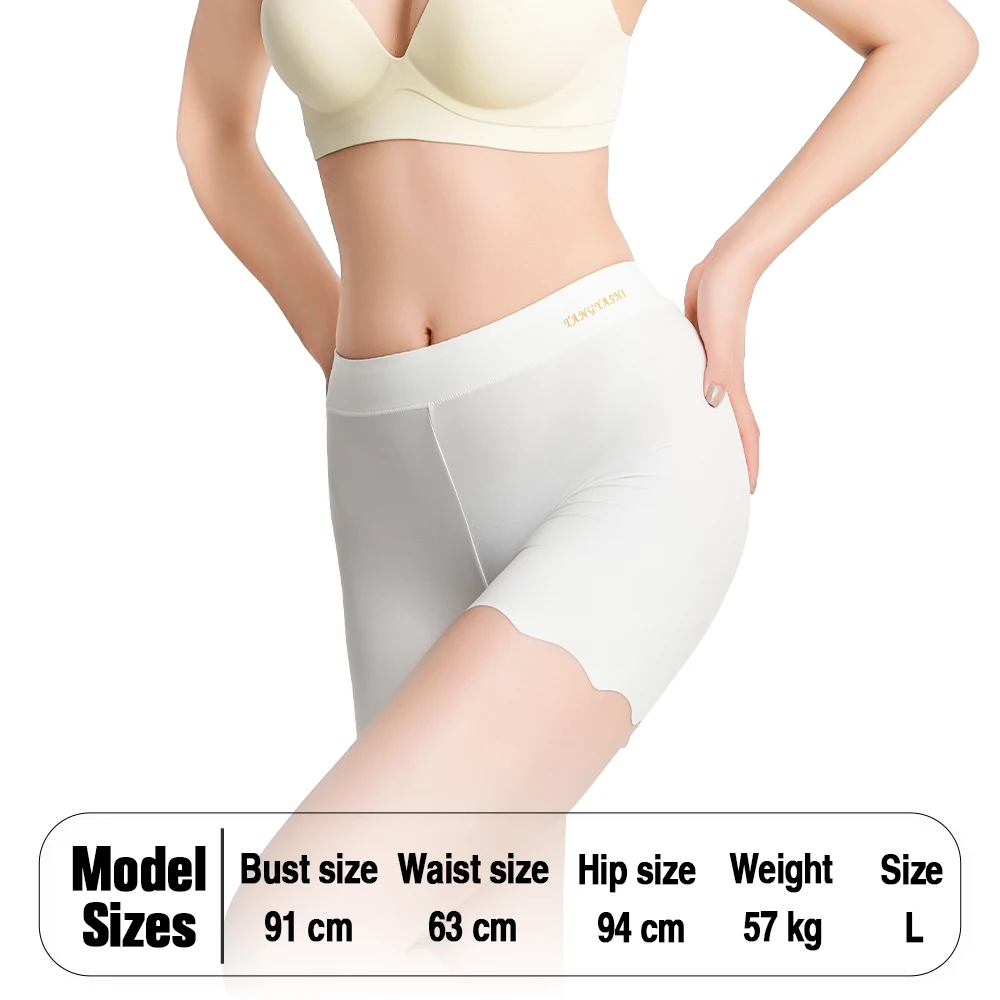 3Pcs Women Underwear Slimming Shorts Safety Dress Panties High Waist Seamless Ice Silk Boxers Plus Size Short Pants M-4XL