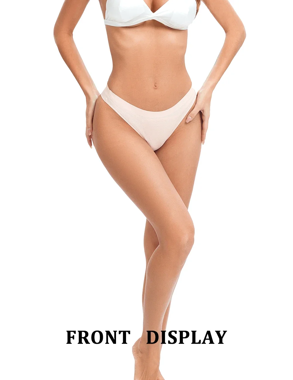 POKARLA 10PCS Women Seamless Thongs Female Sexy G Strings Low Waist Thong Briefs Breathable No Show Underwear 100% Cotton Crotch