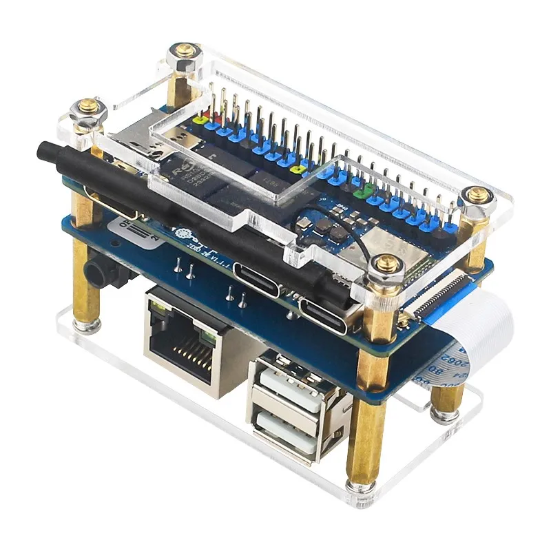 Orange Pi Case Orange Pi Zero 2W Acrylic Case Protective Shell for Orange Pi Zero 2 W and Expansion Board