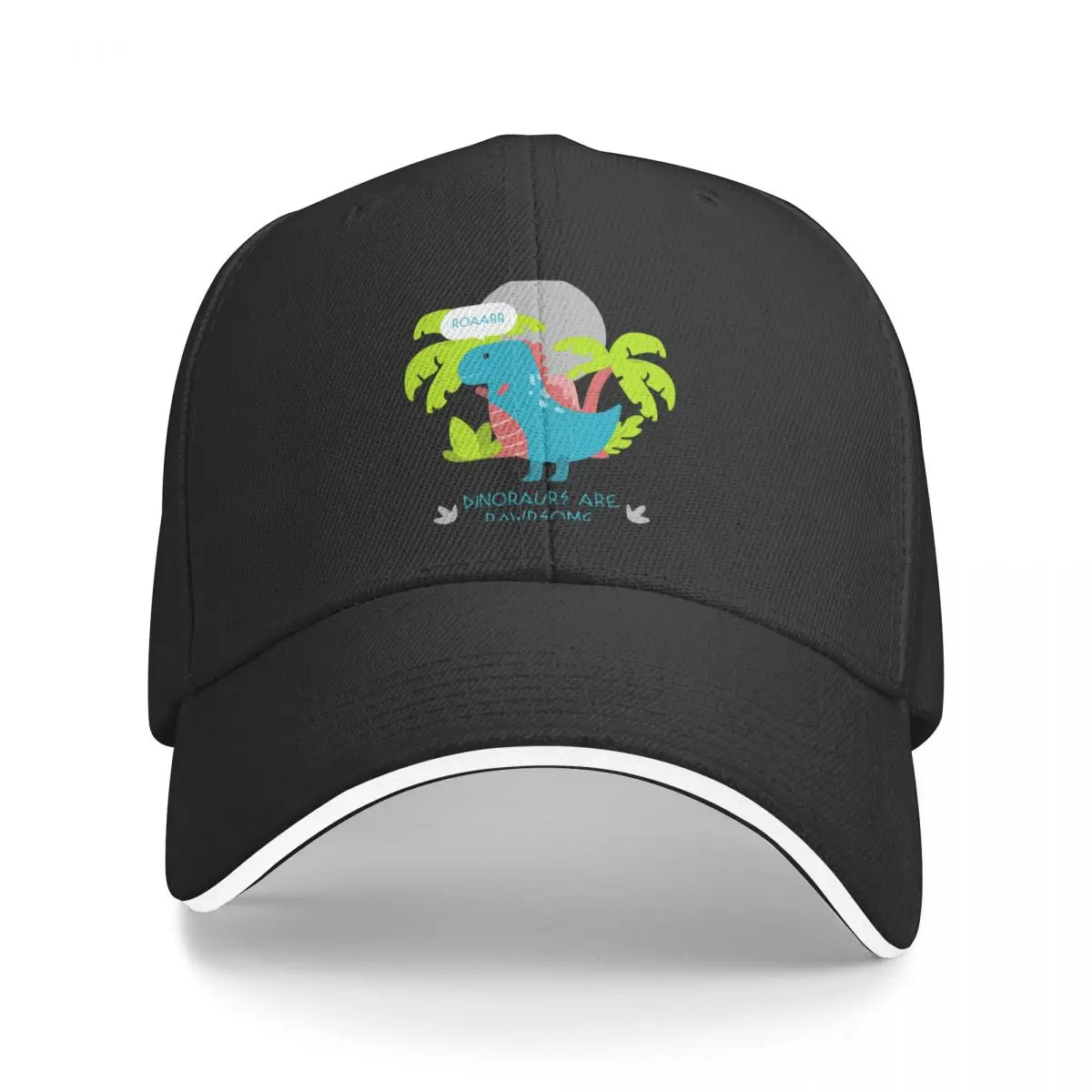 

New Dinosaurs are Rawrsome! Baseball Cap Trucker Cap Christmas Hats Fashion Beach Anime Caps For Women Men's