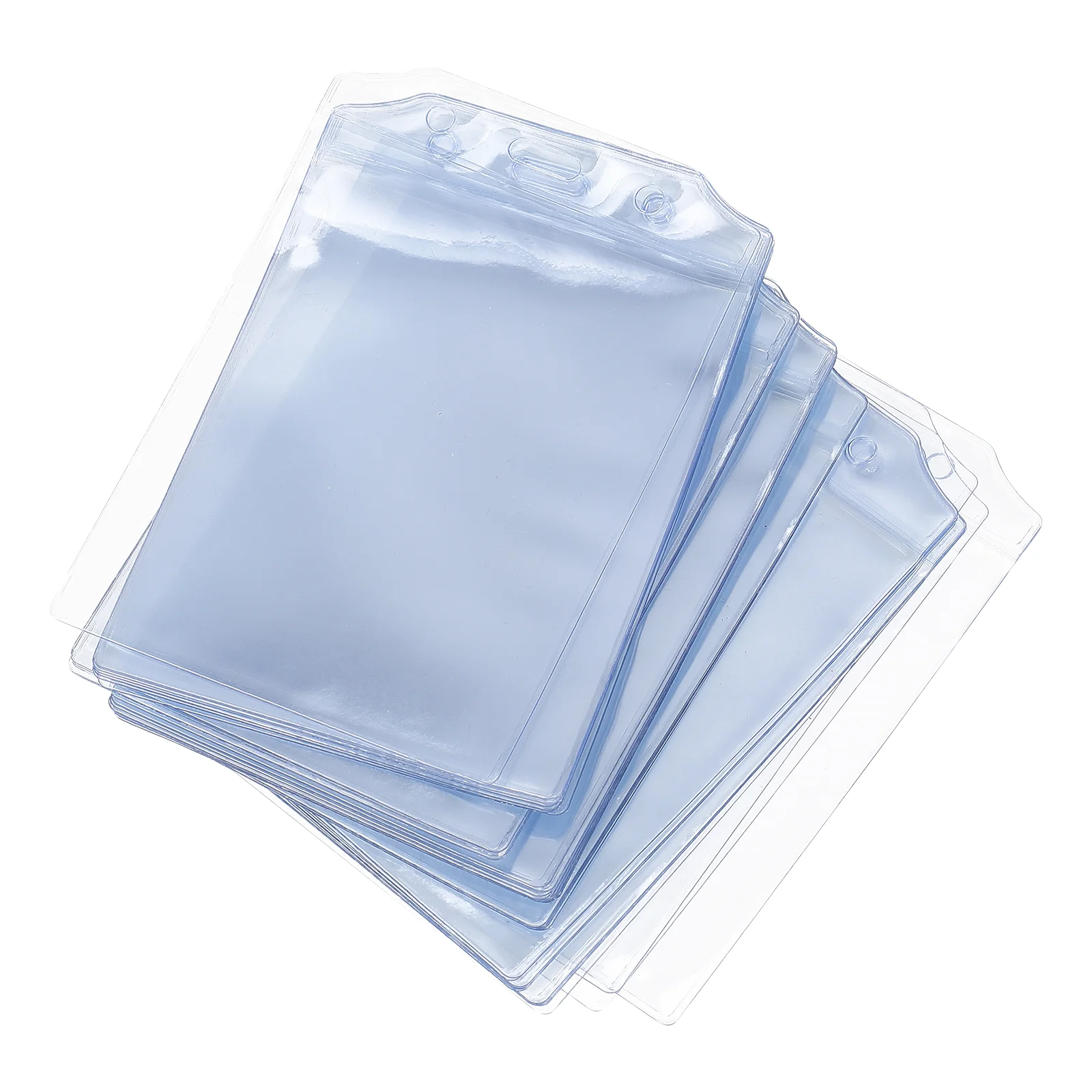 

50 Pcs Card Cover Exhibition Certificate Clip Clear Work Cards Holder ID Container Pvc Badge