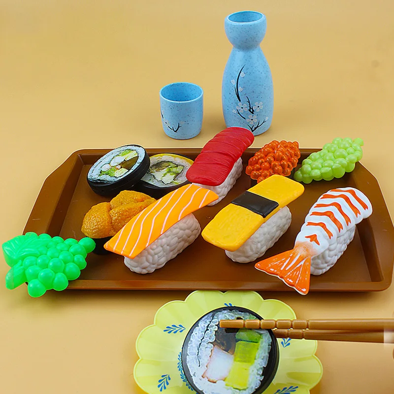 Comida asiática encontre 5 diferenças mini jogo para crianças comida  tradicional japonesa conjunto de sushi
