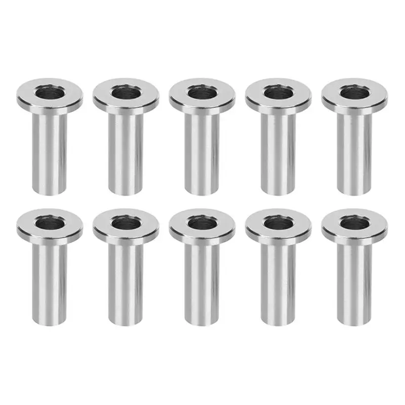 200팩 T316 스테인레스 스틸 보호 슬리브(1/8인치 와이어 로프 케이블 난간용) DIY 난간(5Pc 드릴 비트 포함)